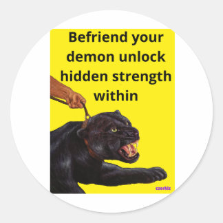 Vild Demon-biljetter Runt Klistermärke