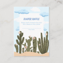 Vild Desert med Cactus Cute Baby Diaper Raffle