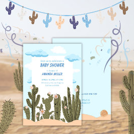Vild Desert med Cactus Cute Baby Shower Inbjudningar