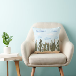 Vild Desert med Cactus Cute Personlig Namn Kudde