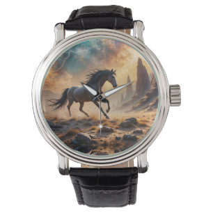 Vild Desert Stallion Nebula-stjärnans blixt Armbandsur