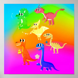 vild dinosaurier poster