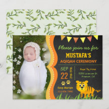 Vild Djungel Safari Baby Tiger Aqiqah Foto