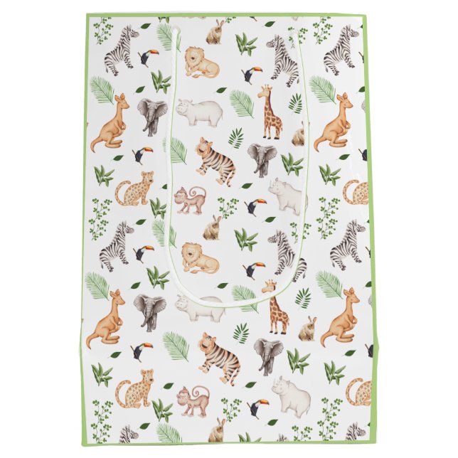 vild djur med jungle Träd mönster (Baksidan)