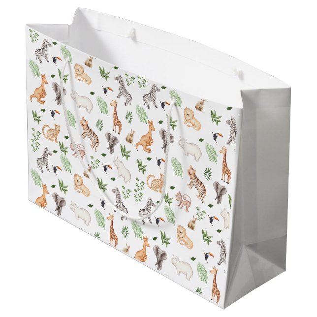 vild djur med jungle Träd mönster (Baksidan Vinklad)