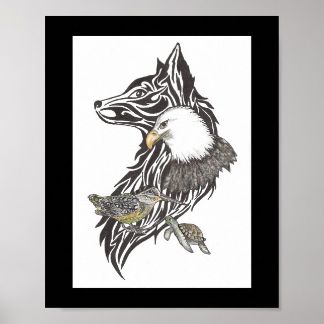 Vild Djurguider Skriv ut premium (glans av arbetsy Poster (Framsidan)