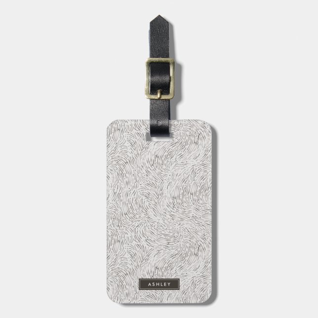 Vild Djurhud Mönster Bagagebricka (Vertikal Framsida)