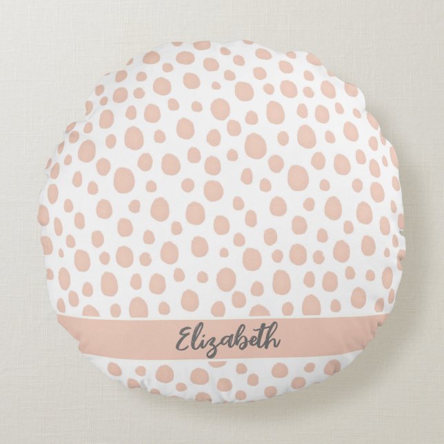 Vild Djurhud Rund Kudde (Framsidan)