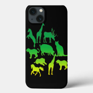 vild djurkollage coola äpple iPhone-design fodral