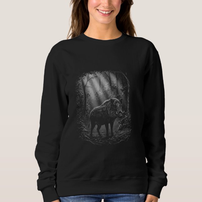 Vild Djurkudde i skogsskannens utformning T Shirt (Framsida)