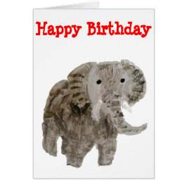 Vild Djurmålning Elephant Anpassningsbar Hälsningskort