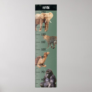 Vild Djurtillväxtdiagram Poster