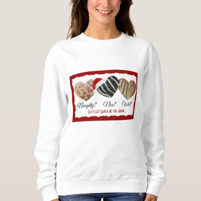 Vild Djurutskrifter, Naughty eller Nice? T Shirt (Framsida)
