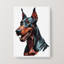 Vild Doberman Porträtt Aggressiv Hund present