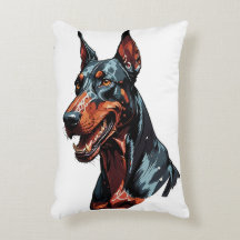 Vild Doberman Porträtt Aggressiv Hund present