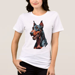 Vild Doberman Porträtt Aggressiv Hund present T Shirt