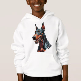 Vild Doberman Porträtt Aggressiv Hund present T Shirt
