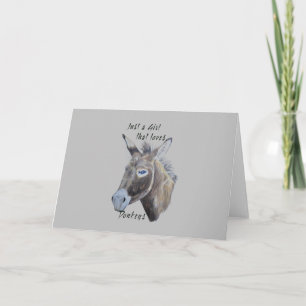 Vild Donkey Art Bara en flicka som Kärlek Donkey Kort