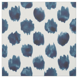 VILD DOTS Indigo Watercolor Polka punkt Tyg