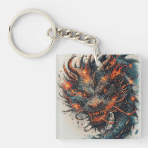 🐉 Vild Drakhuvud Mythiskt Fantasy Djärv Konst