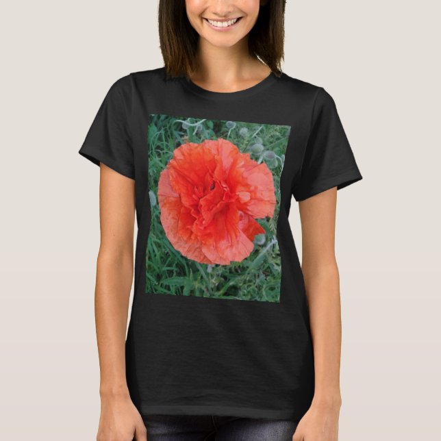 Vild Dubbla diskettenhet blomma T Shirt (Framsida)