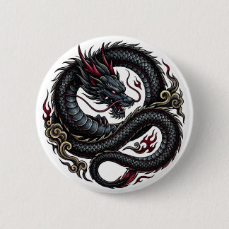 Vild Eld-drake Rund Knapp 🐉🔥 FantasyButton