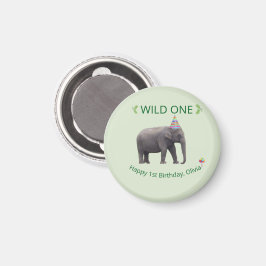 Vild Elefant-födelsedagsminne Magnet
