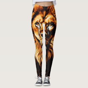 Vild Elegance: Lioness Printing Leggings