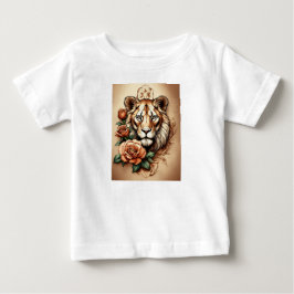 Vild Elegance: Lioness & Ro Tattoo-Inspired T-Sh T Shirt