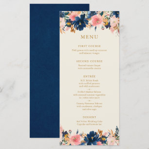 Vild Elegance och Guld Blommigt-meny för flotta