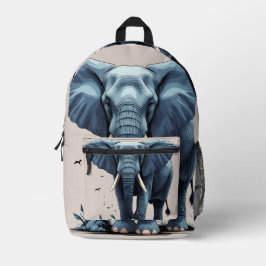 Vild Elephant Backpack, Animal Print School Travel