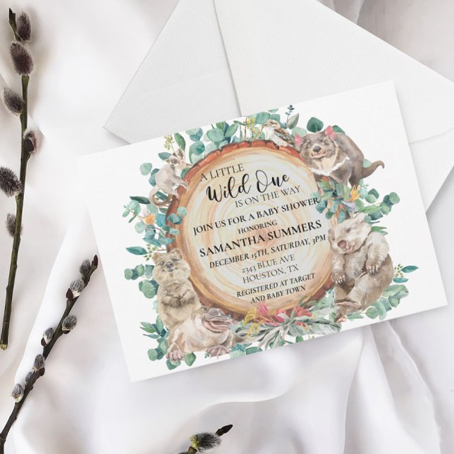 Vild En Australisk babystötare för djurspets Inbjudningar (Skapare uppladdad)