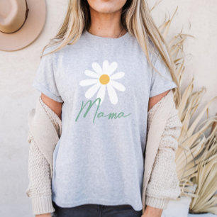 Vild En Daisy Wildblomma 1:a födelsedag Mamma T Shirt