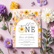 Vild En färgstark vilda blomma 1:a födelsedag