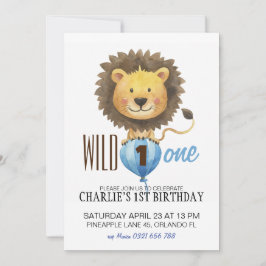 Vild En födelsedag, Lejon födelsedag Inbjudningar