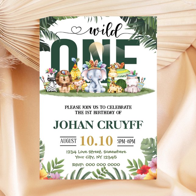 Vild en födelsedagarinbjudan inbjudningar (Skapare uppladdad)