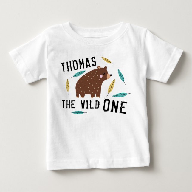 Vild en första födelsedag t shirt (Framsida)