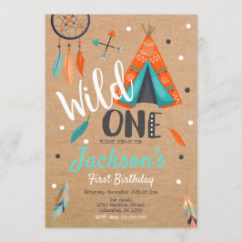 Vild en inbjudan för Dreamcatcher Teepeefödelsedag