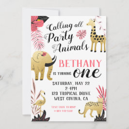 Vild en inbjudan första födelsedag