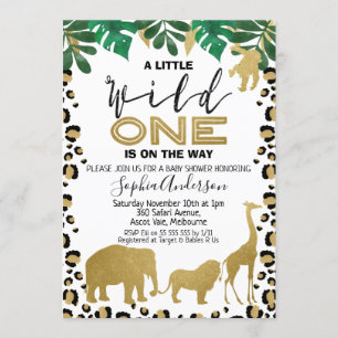 Vild en inbjudan till Leopard Skin Baby Shower