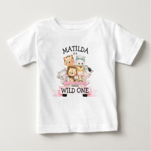Vild en Jungle Safari 1:a födelsedagen T Shirt