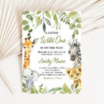 Vild en jungle Safari Baby Shower