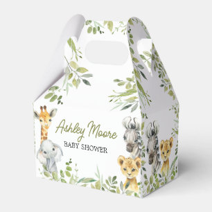 Vild en jungle Safari Baby Shower Presentaskar