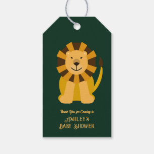 Vild En Lejon babystövel Jungle Safari-förmån Presentetikett