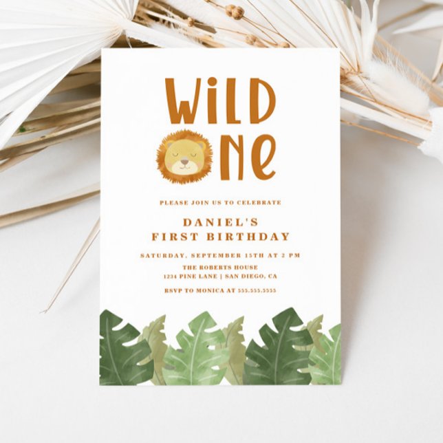 Vild En Lejon inbjudan på födelsedag (Skapare uppladdad)