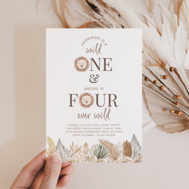 Vild En och Fyra Alltid Vild Gemensam Inbjudan (Skapare uppladdad)