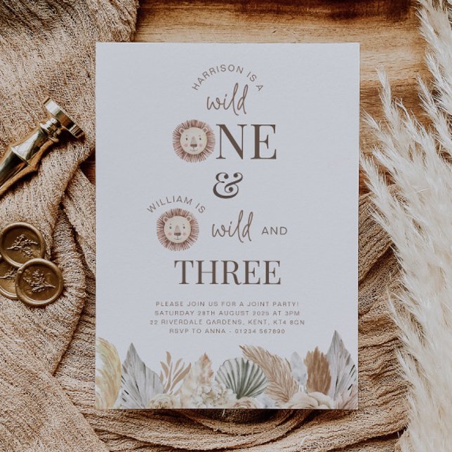 Vild En och Vild och Tre Gemensam Inbjudan (Skapare uppladdad)