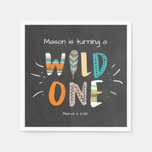 Vild en Pappersservett, stam, födelsedagsljud Pappersservett (Framsidan)