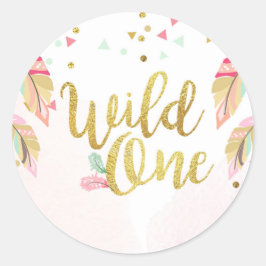 Vild en part Favoriter Märkre spärra Rosa Guld Boh Runt Klistermärke