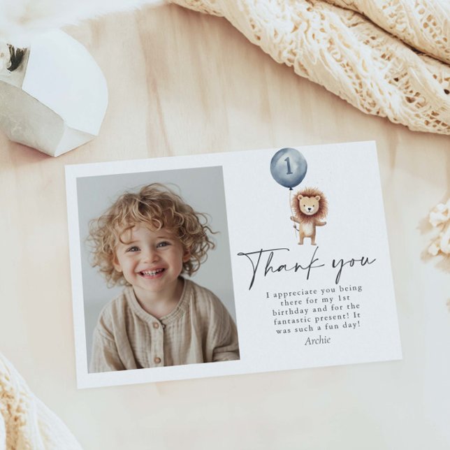 Vild En pojke 1:a födelsedag Tack (Skapare uppladdad)